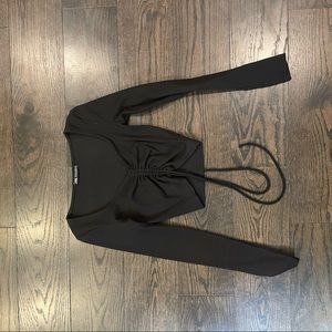 zara clinch-front long sleeve size SMALL